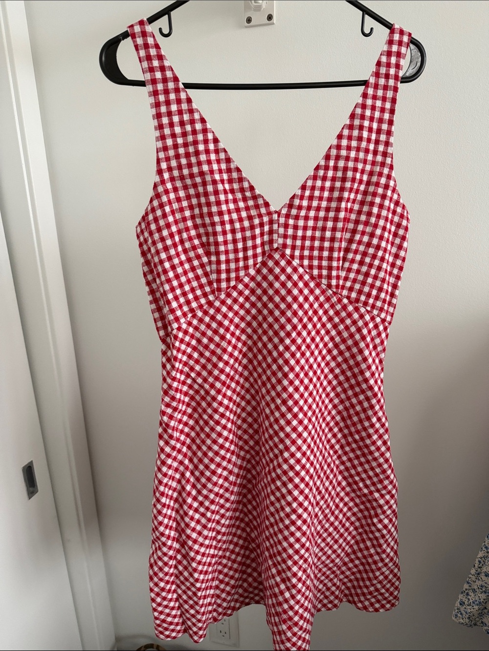 Abercrombie Red Gingham V-Neck Summer Dress